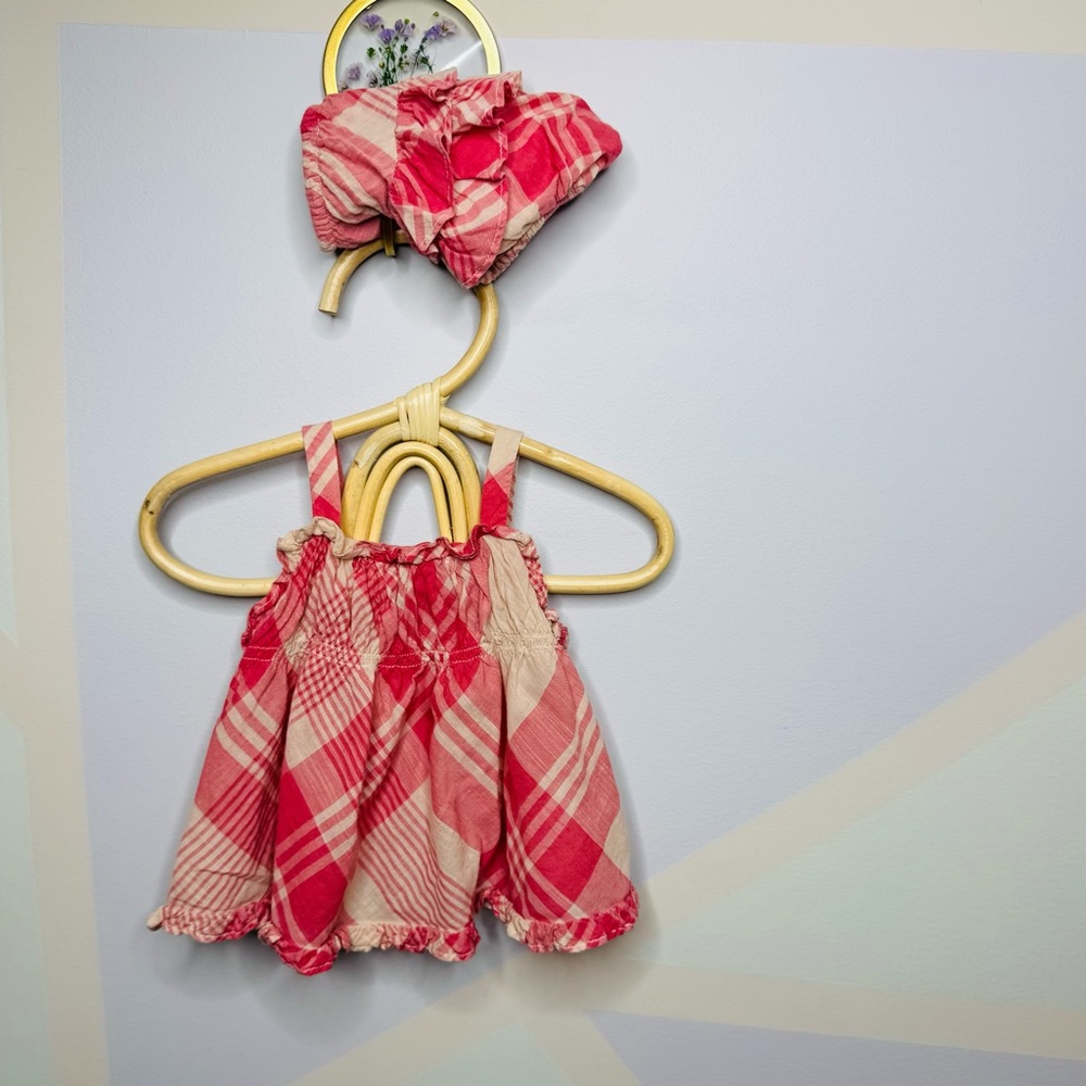 Plaid Pink RL matching set